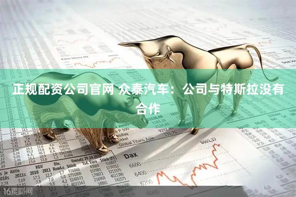 正规配资公司官网 众泰汽车：公司与特斯拉没有合作